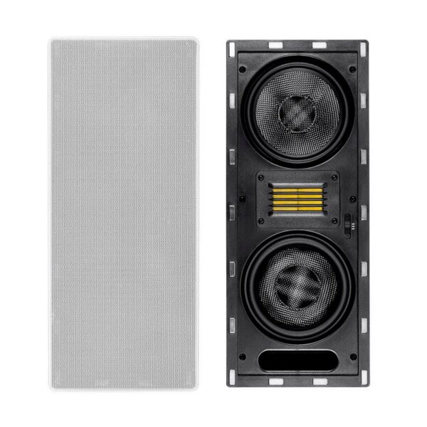 Monoprice - Amber 6.5-inch 3-way Carbon Fiber Column with Ribbon Tweeter (each) - In-Wall Speaker 15700