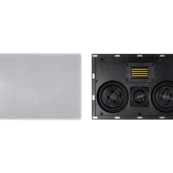 Alternative view of Monoprice - Amber Dual 5.25-inch 3-way Carbon Fiber with Ribbon - In-Wall Speaker 24431