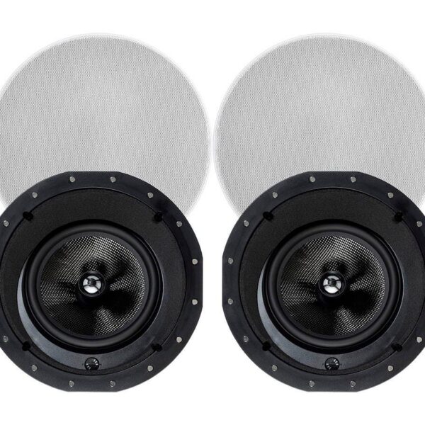 Monoprice - Alpha 8in Carbon Fiber 3-Way (pair) - In-Wall Speaker 34200