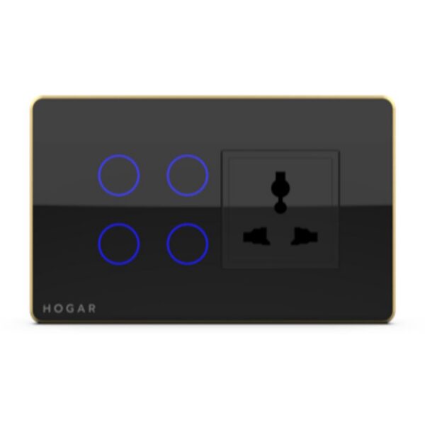 Four Touch Switch with 1 Socket